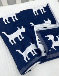 Pure Cotton Cat Pattern Bath Towel Baby Blanket