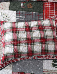 Pure Cotton Christmas Patchwork Bedding Set (3PCS)