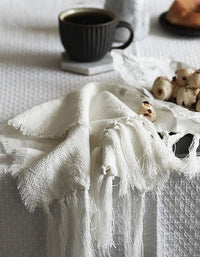 Pure Cotton Linen Handmade Fringe Placemat