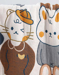 Pure Cotton Rabbit Pattern Bath Towel Baby Blanket