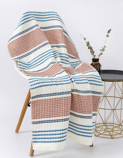 Pure Cotton Soft Striped Pattern Bath Towel