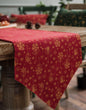 Red Bell Print Table Set for Christmas