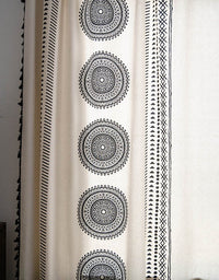Rod Packet Style Mandala Printed Curtains