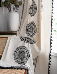 Rod Packet Style Mandala Printed Curtains