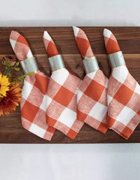 Rustic Checkered Cloth Napkins (2PCS)