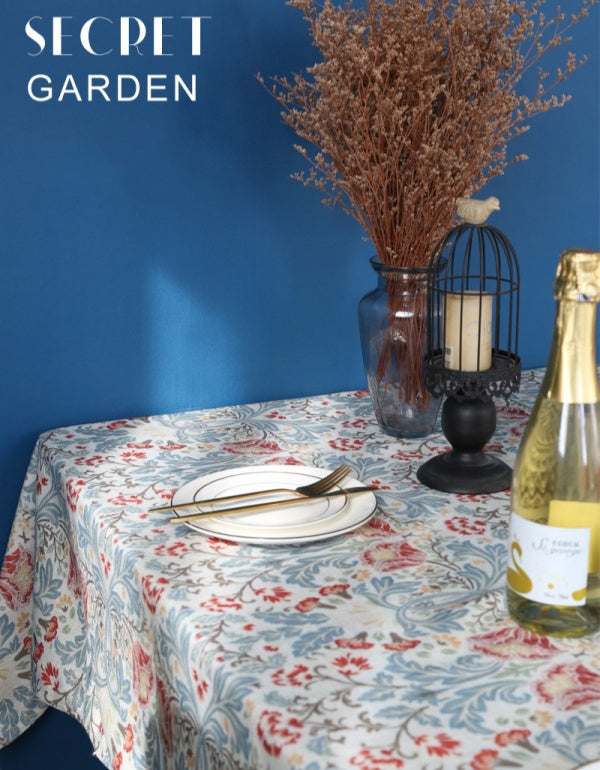 Secret Garden Cotton And Linen Table Cloth