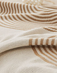 Simple Orange Fashionable Geometric Lines Thick Non-Slip Blanket