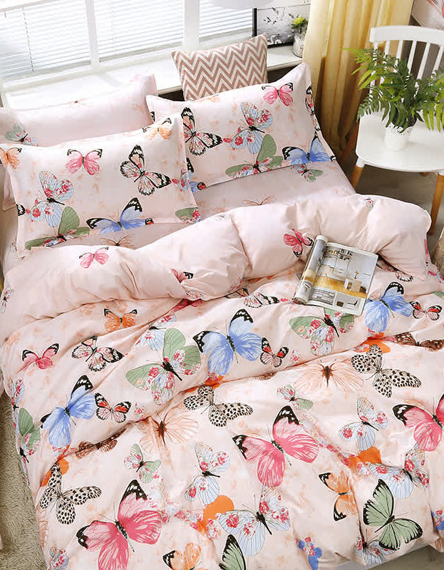 Soft Cozy Elegant Butterfly Pattern Bedding Set (3PCS)