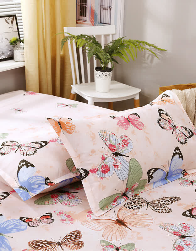 Soft Cozy Elegant Butterfly Pattern Bedding Set (3PCS)