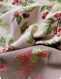 Summer Spring Double-sides Pure Cotton Cherry Blanket