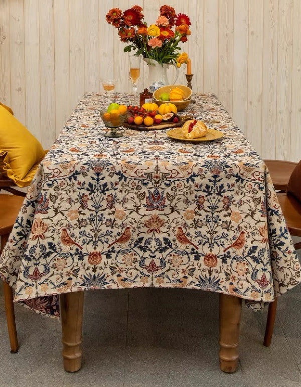 Thickened Jacquard Pastoral Retro Fabric Table Cloth