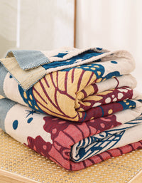 Cotton Boho Butterfly Print  Bedcover Sofa Blanket