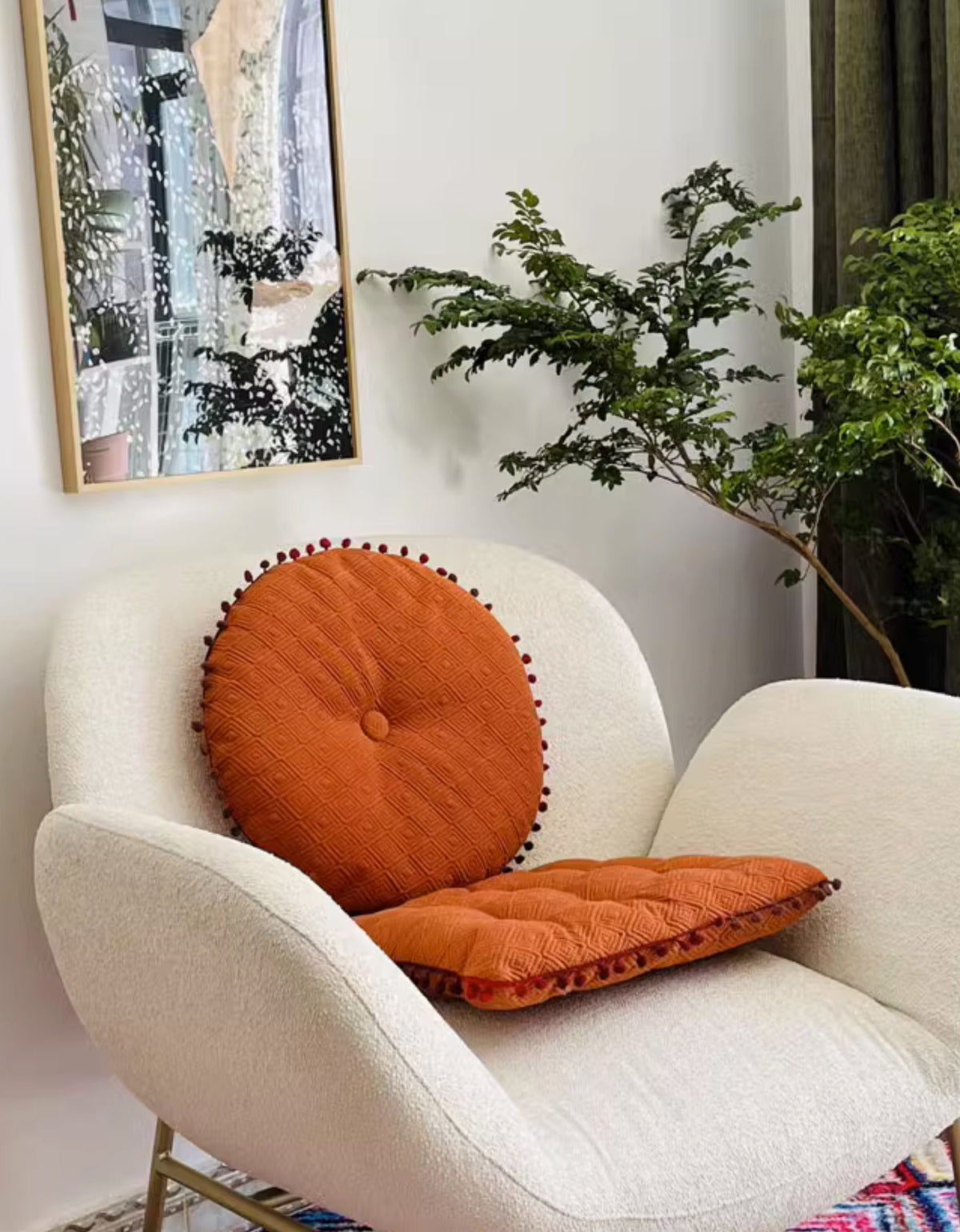 Vintage Bohemian Circle Chair Cushion