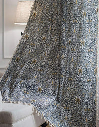 Vintage Floral Cotton Linen Curtains
