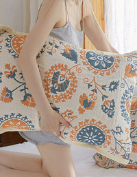 Vintage Flower Print Cushion Cover with Fixed Rope ( 2 PCS)