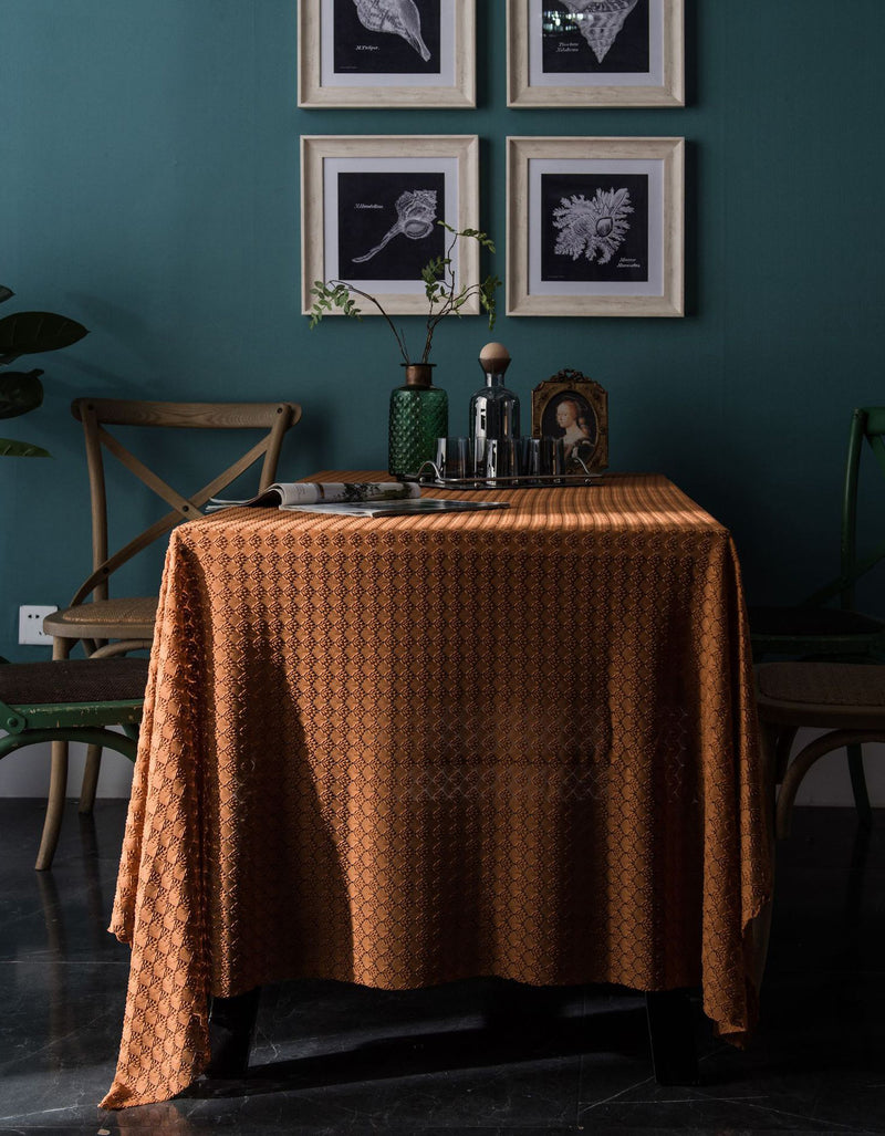 Vintage Jacquard Lace Tablecloth
