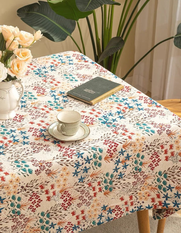 Vintage Pastoral Jacquard Tablecloth