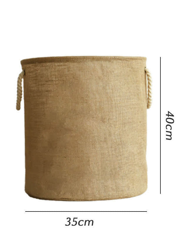 Waterproof Pure Cotton Linen Foldable Laundry Basket