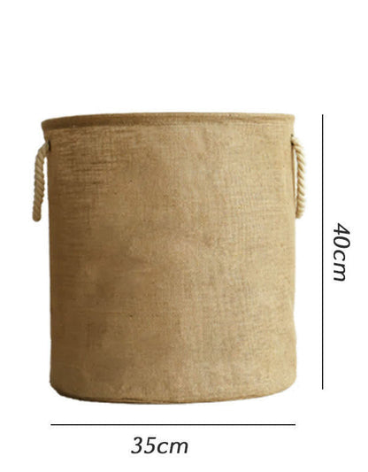 Waterproof Pure Cotton Linen Foldable Laundry Basket