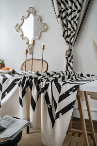 Zebra Stripes Print Modern Minimalist Tablecloth