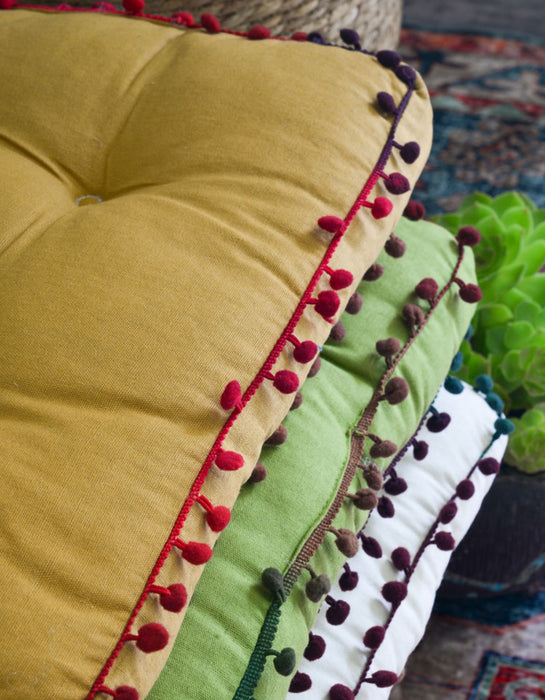 Vintage Style Cotton Linen Comfortable Chair Cushion