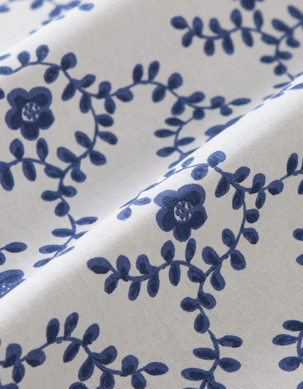 Farmhouse Blue Printed Cotton Tablecloth