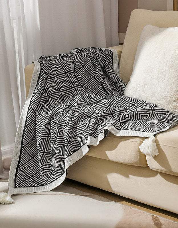 Bohemian Sofa Cover knitted Blanket