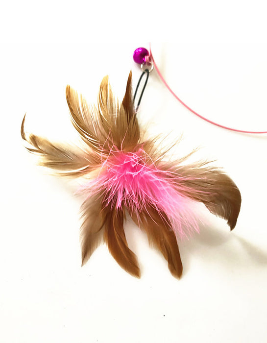 Brown Feather Teaser Cat Toy