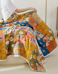 Colorful Breathable Soft Pure Cotton Blanket