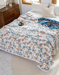 Colorful Breathable Soft Pure Cotton Blanket