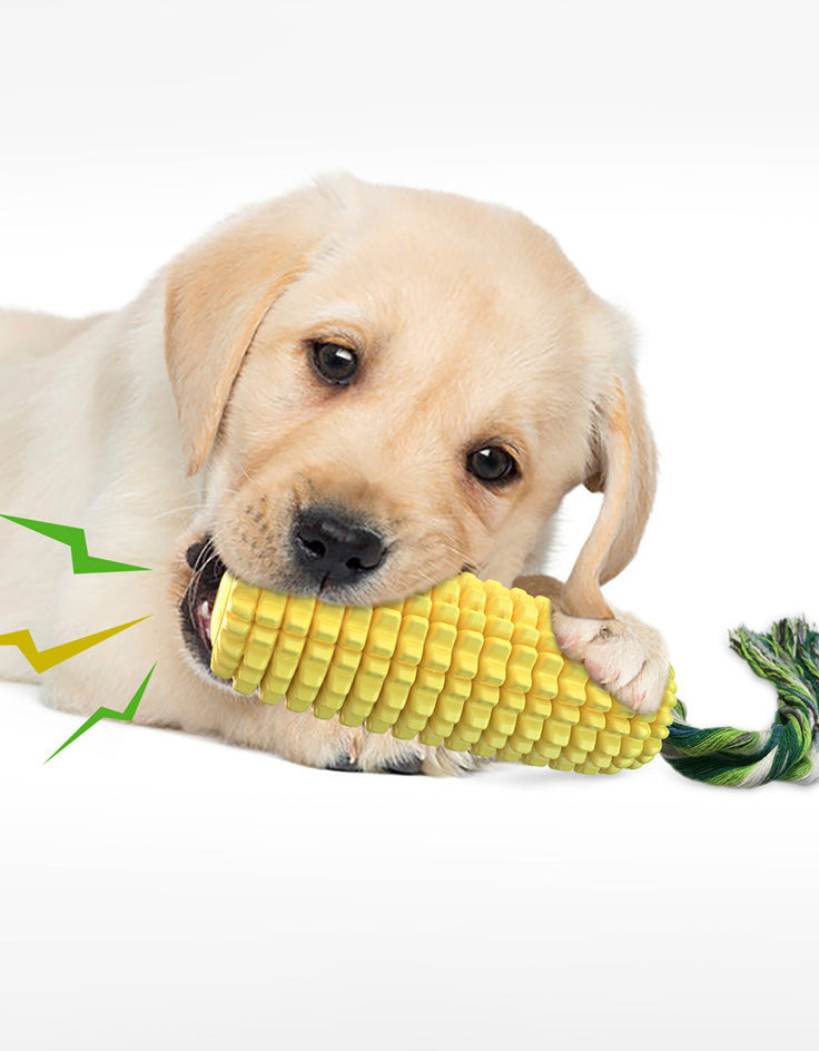 Corn-Shaped Squeak Dog Toothbrush