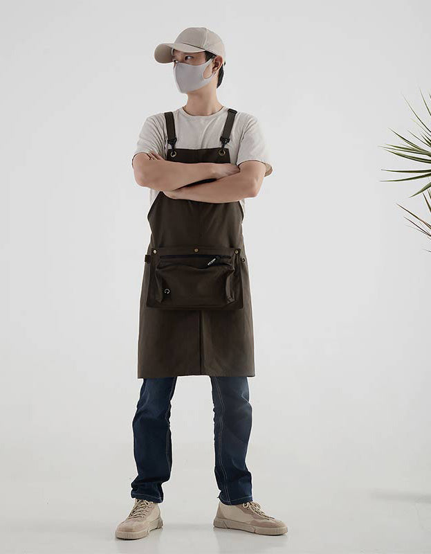 Cotton Canvas Waterproof Apron With Portable Bag