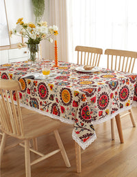 Countryside Style Bohemian Floral Tablecloth