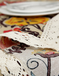 Countryside Style Bohemian Floral Tablecloth
