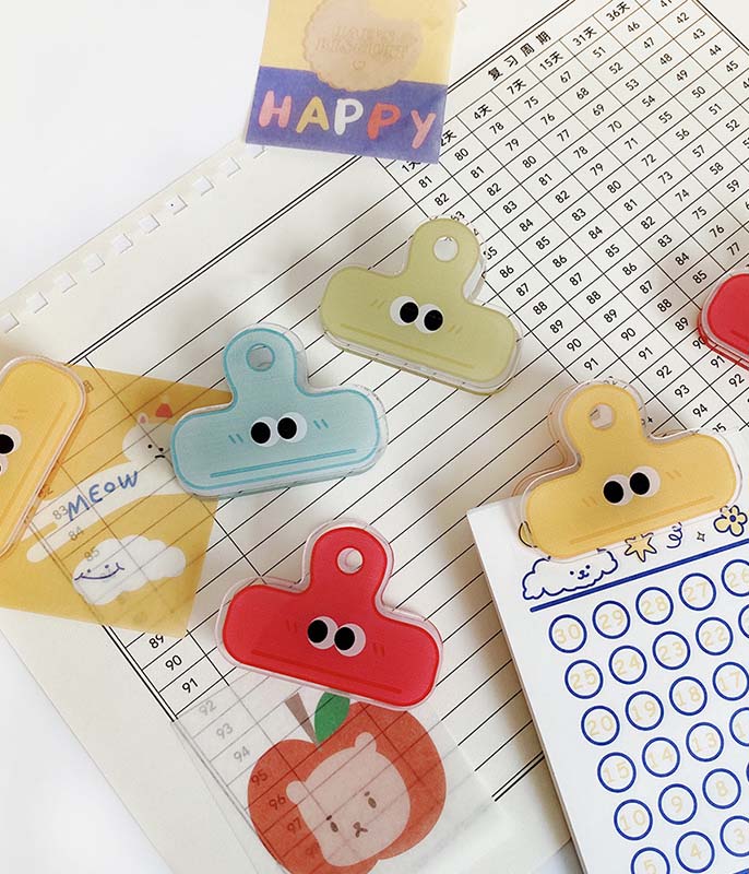 Cute Cartoon Acrylic Clip (4 PCS )