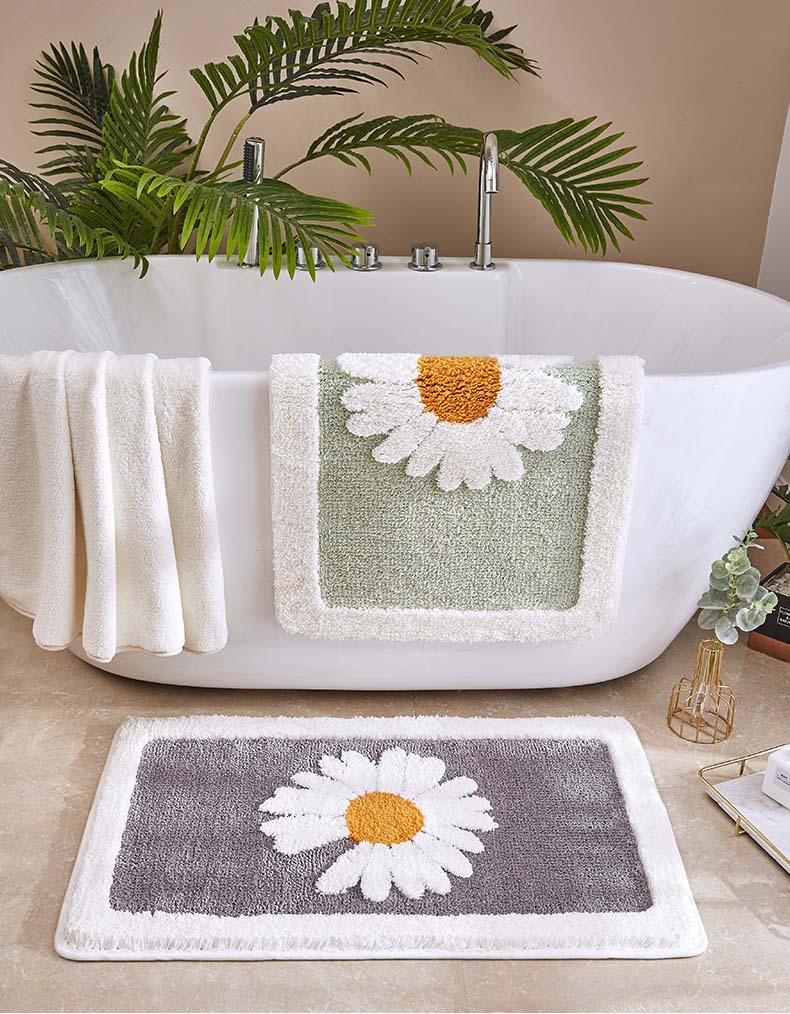Floral Non-Slip Bath Mat