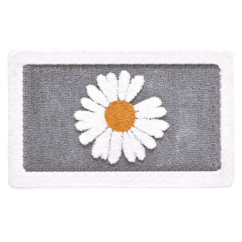 Tapis de bain antidérapant à motif floral