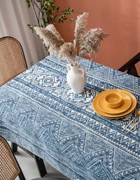 Geometric Pattern Cotton Linen Tablecloth
