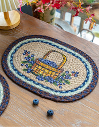 Handmade Embroidery Jute Woven Tablemat Potholders