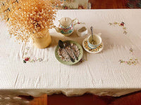 Handmade Pastoral Style Embroidered Tablecloth