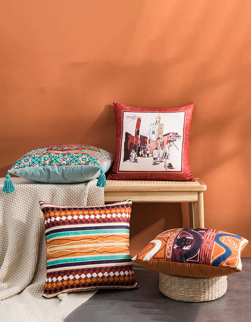 Modern Moroccan Bohemian Style Cushion Cover