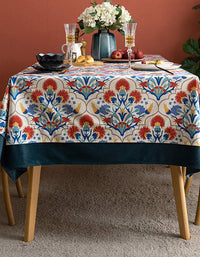 Morocco Style Flower Print Tablecloth