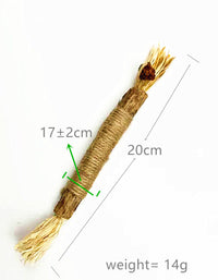 Natural Wooden Tooth Cleaning Catnip Cat Toy
