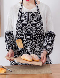 Nordic Black White Apron with Sleeve Covers