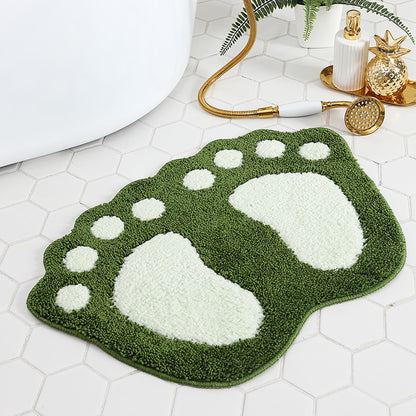 Alfombrilla de baño antideslizante con diseño de pie nórdico