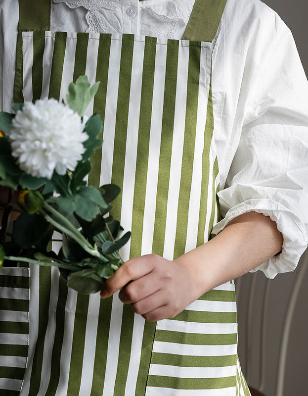 Nordic Pure Cotton Striped Polka Dots Cooking Apron