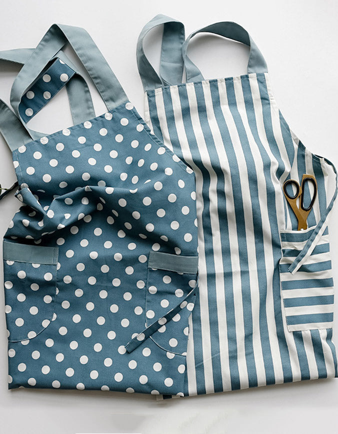 Nordic Pure Cotton Striped Polka Dots Cooking Apron