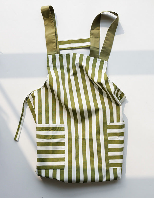 Nordic Pure Cotton Striped Polka Dots Cooking Apron