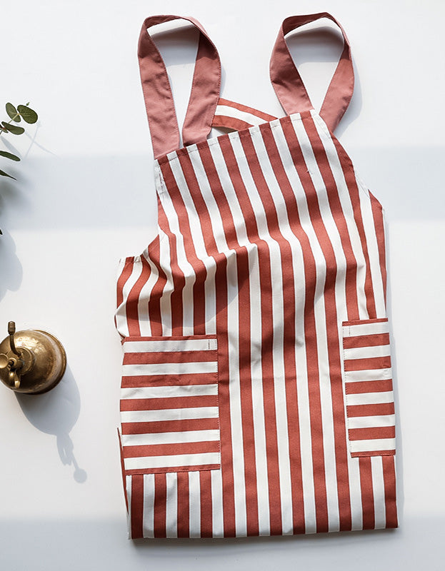 Nordic Pure Cotton Striped Polka Dots Cooking Apron