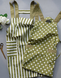 Nordic Pure Cotton Striped Polka Dots Cooking Apron